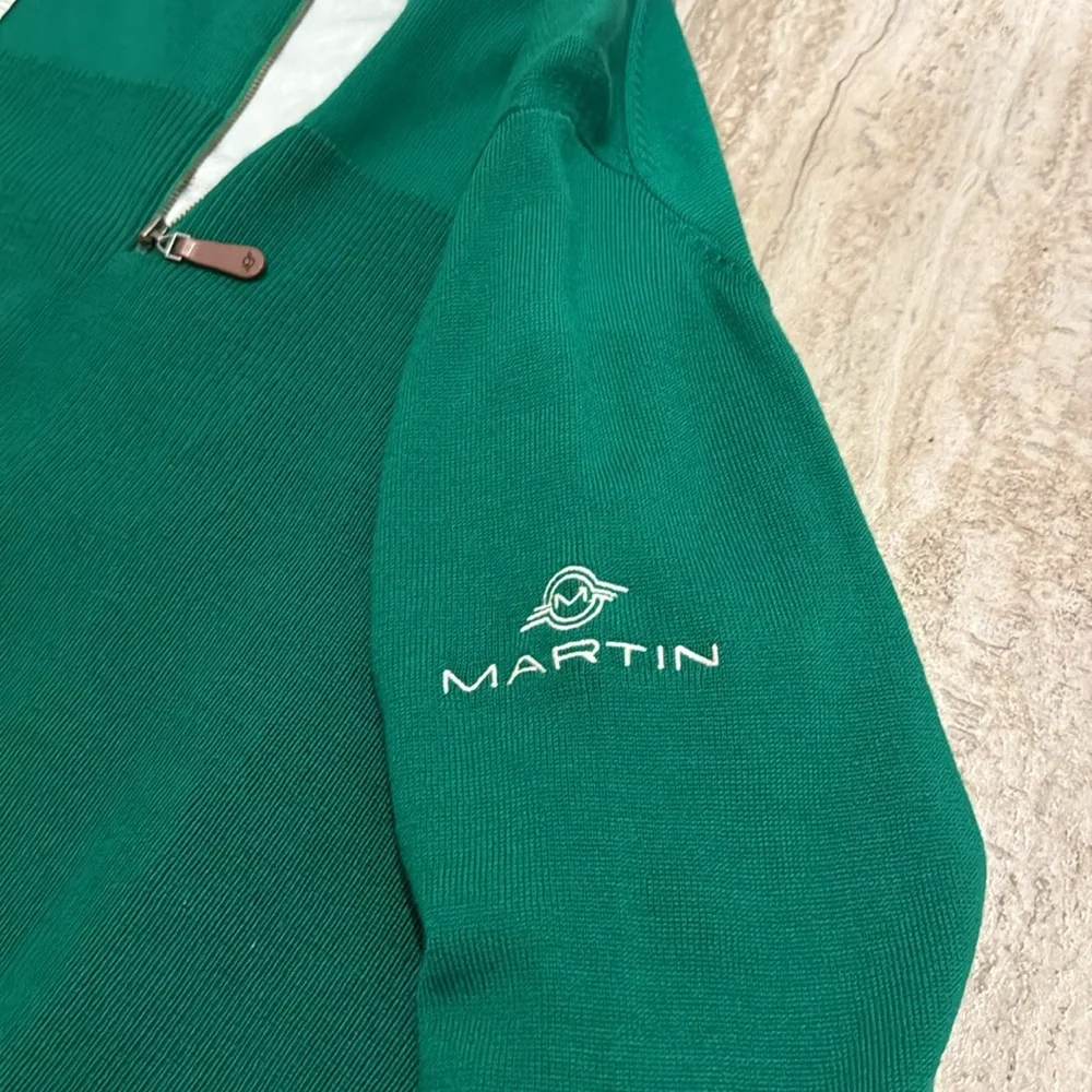 NWOT Martin Golf 1/4 Zip Wind Sweater Green Small
